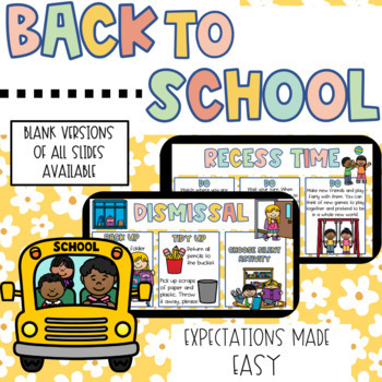 Preview of Back to School Procedures & Expectations - Teach and Review for First Six Weeks
