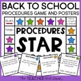 Back to School Procedures Game and Posters for 2nd - 5th Grade