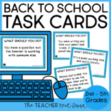 Back to School Procedures Task Cards Print and Digital