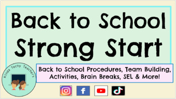 Preview of Back to School Procedures, Team Building, Activities, Brain Breaks, SEL & More!