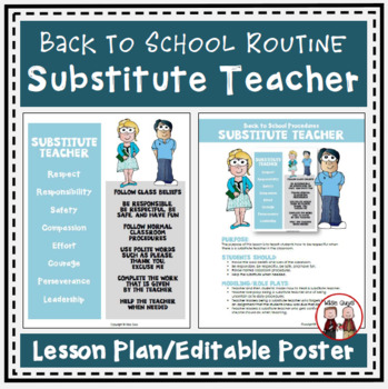 Preview of Back to School Procedures for Substitute Teacher