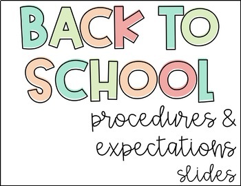 Preview of Back to School Procedures and Expectations Google Slides & PowerPoint FREEBIE!