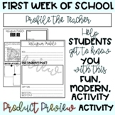 Back to School: Profile The Teacher Activity | Back to Sch
