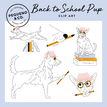Preview of Back to School Pup Clip Art