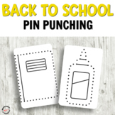 Back to School Push Pin Cards for Fine Motor activities