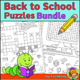 Back to School Puzzle Activities Bundle – Crosswords, Word