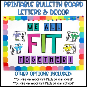 Puzzle Pieces Bulletin Board Set for Back to School or New Years