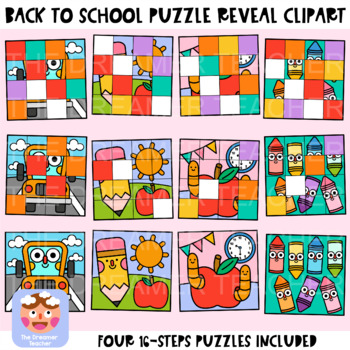 Preview of Back to School Puzzle Reveal Clipart