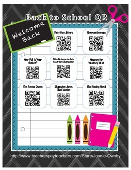 Preview of Back to School QR Fun