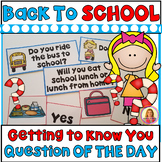 Back to School Question of the Day Pocket Chart (Getting t