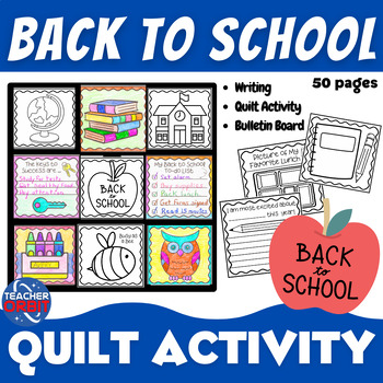 Preview of Back to School Quilt Activity Collaboration Bulletin Board Classroom Decor