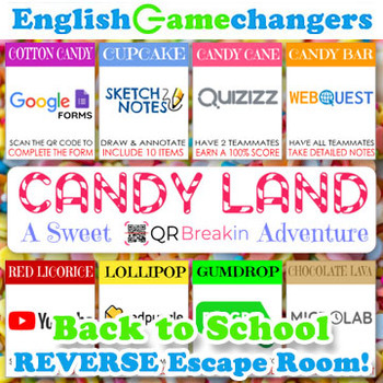 Preview of Back to School REVERSE Escape Room: Candy Land-Inspired Break IN to ANY Class!