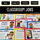 Editable Back to School Rainbow Classroom Jobs Chart & Pos