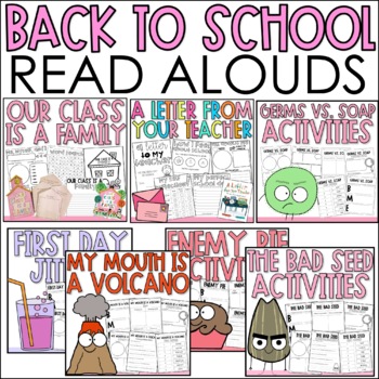Preview of Back to School Read Aloud Activities and Crafts BUNDLE