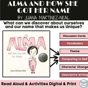 Preview of Back to School Read Aloud Book & Activities Alma and How She Got Her Name