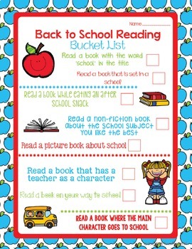 Reading No Prep Printables- Back to School Themed by Little Library ...