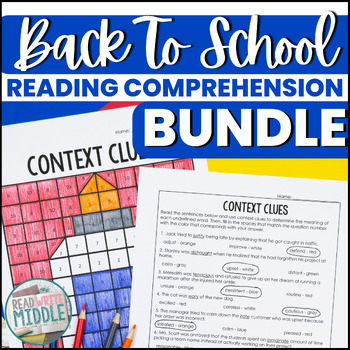 Preview of Back to School Reading Comprehension Bundle