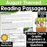 Back to School Reading Comprehension Passages Activities a
