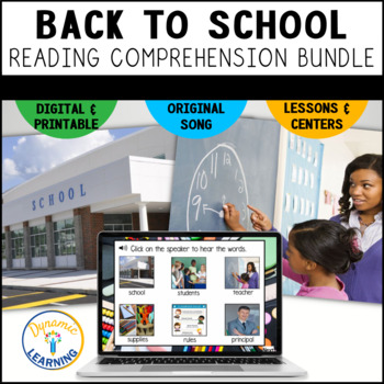 Preview of Back to School Reading Comprehension and Vocabulary Bundle