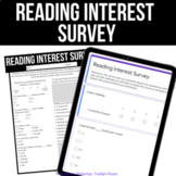 Back to School Reading Interest Survey