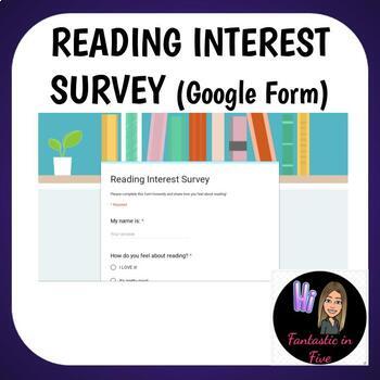 Preview of Back to School Reading Interest Survey (Google Form)