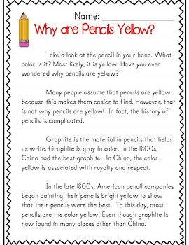 Why Are Pencils Yellow?