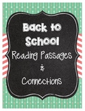 Back to School Reading Passages - Making Connections