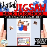 Back to School Reading Skills Activity | Digital Jigsaw fo