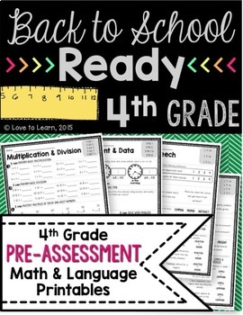 Preview of Back to School Ready - 4th Grade