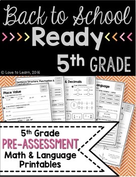 Preview of Back to School Ready - 5th Grade