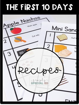 Preview of Visual Recipes | Back to School | Cooking | Special Education