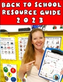 Back to School Resource Guide 2023 SPED | Behavior Managem