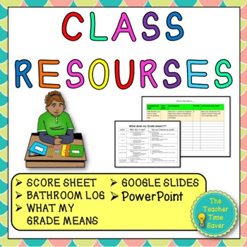 Preview of Back to School Resources: Bathroom Log, Grades Printable