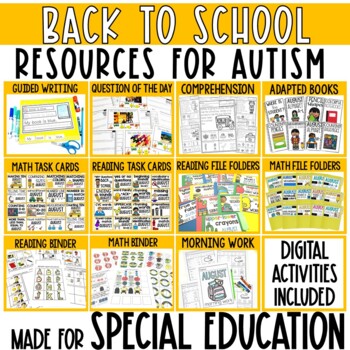 Preview of Back to School Resources for Autism and Special Education