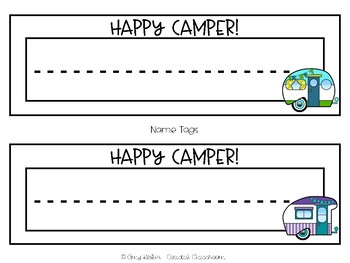 name camper tags school themed retro classroom subject