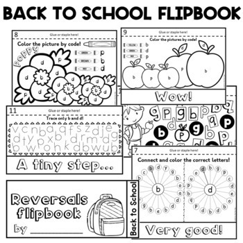 Back to School Reversals Flipbook | Dyslexia Worksheets by Mind Tree Class