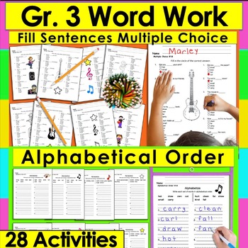 Preview of Third Grade End of the Year Summer Sight Word Practice Worksheets Puzzles