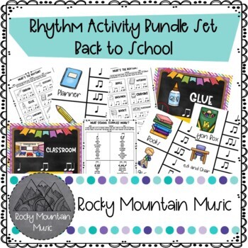 Preview of Back to School Rhythm Activity Bundle Set
