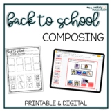 Back to School Rhythm Composing Printables and Google Slides Activity