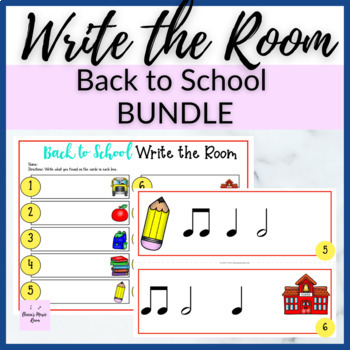 Preview of Back to School Rhythm Write the Room BUNDLE