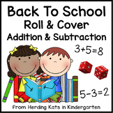 Back to School Roll & Cover Addition & Subtraction Games