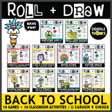 Back to School Roll and Draw Game | Drawing Activities Bundle