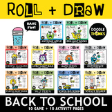 All Year Long 12 Roll and Draw Game Sheets | NO PREP Drawing Activities