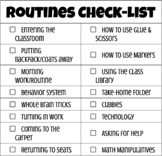 Back to School Routines Check-List FREEBIE