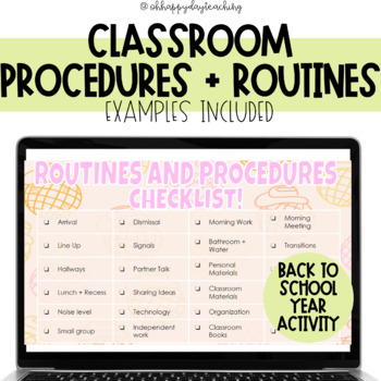 Preview of Back to School Routines and Procedures.