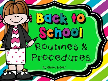 Preview of Back to School Routines and Procedures Presentation Guide
