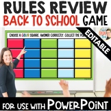 Back to School Rules Game for use with PowerPoint | Editable