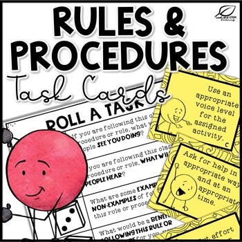 Preview of Back to School Rules and Procedures Task Cards
