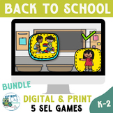 Back to School SEL Games and Activities NO PREP