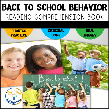 Preview of Back to School SEL Reading Comprehension Book and Worksheets First Grade